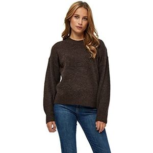 Desires Dames Elis Rib O-hals, chocoladebruin melange, S