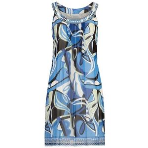 Mint & Mia Cocktailjurk voor dames, viscose, Blauw-Multicolor, 38