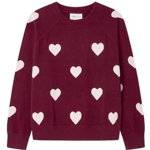 Springfield Nieuw structuurhemd met boomborduurwerk, wijnrood, XL