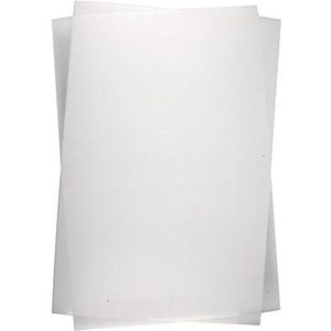 Krimpt kunststof, blad 20x30 cm, mat transparant, 100sheets