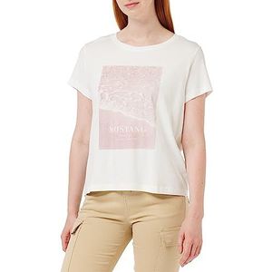 MUSTANG Dames stijl Alina C fotoprint T-shirt, General White 2045, S, Algemeen Wit 2045, S