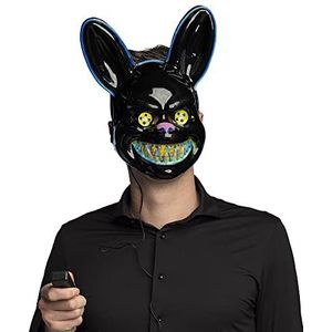 Boland - LED masker, masker met licht, horror masker voor carnaval, accessoire voor carnavalskostuums, Halloween masker