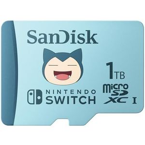 SanDisk - Pokémon Snorlax - microSD-kaart - 1 TB - Leessnelheid tot 100 MB/s - Schrijfsnelheid tot 90 MB/s