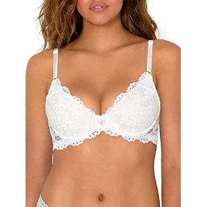 Smart & Sexy Women's Signature Lace Push-up Bra, White, 38DD