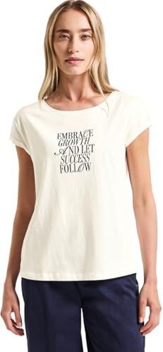 Street One - Dames Shirt - Wit - Met Tekst Kunstwerk
