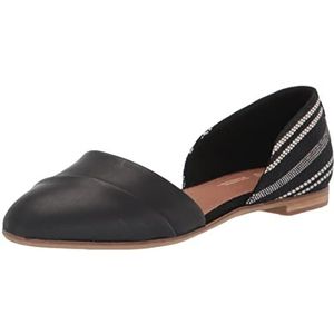 TOMS Jutti Dorsay Ballet Flat voor dames, Zwart/Wit, 42.5 EU