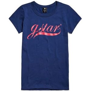G-Star RAW Graphic STM 1 Slim rt ss wmn, Blauw (Imperial Blue D24713-c627-1305), S