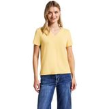 STREET ONE - Shirt - Buttercream Yellow - V-hals - Viscose-stretch