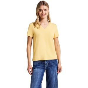 STREET ONE - Shirt - Buttercream Yellow - V-hals - Viscose-stretch