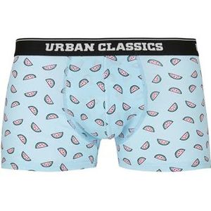Urban Classics Heren boxershorts Snowman Christmas Boxer, 3-pack kerstonderbroeken voor mannen, maten S - 5XL, Melon Aop+cha+zwart, L