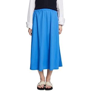ESPRIT Midi-rok met elastische tailleband, bright blue, L