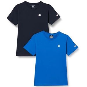 Champion T-shirt (2 stuks) voor kinderen en jongeren, donkerblauw/marineblauw, 5-6 anni