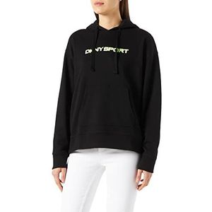 DKNY Dames Sport Vrouwen Layered Shadow Logo Pull Over Hoodie Shirt, zwart, M