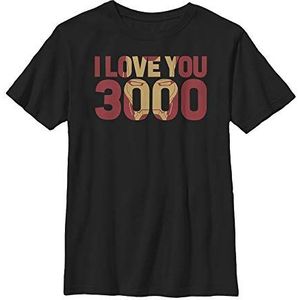 Marvel Love You 3000 T-shirt voor jongens (1 stuks), zwart, S
