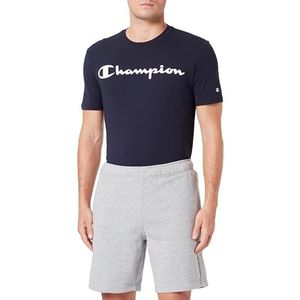 Champion Legacy Basics-Powerblend Terry Bermuda Shorts voor heren, Grigio Melange Chiaro, M