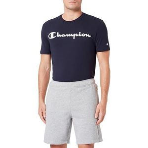 Champion Legacy Basics-Powerblend Terry Bermuda Shorts voor heren, Grigio Melange Chiaro, S
