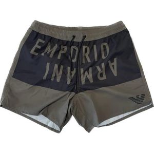 Emporio Armani Bold Logo Swim Boxer, Militair/Zwart