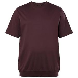 JP 1880 Herenkleding Big & Tall Plus Size L-8XL Katoenen T-shirt met stretch zoom 712616, Aubergine, XXL
