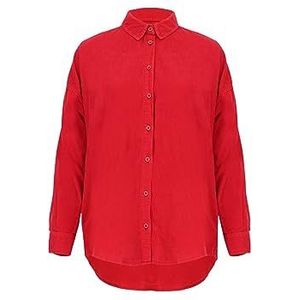 LTB Jeans Dames Nigono Corduroy blouse, Wonder Red 1373, XXL