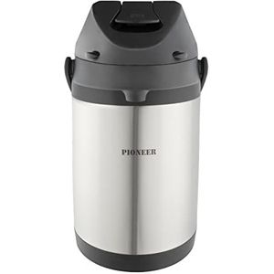 Pioneer Kolven Rvs Airpot Warm Koud Water Thee Koffiedispenser Conferentie Event Flask, 3 liter