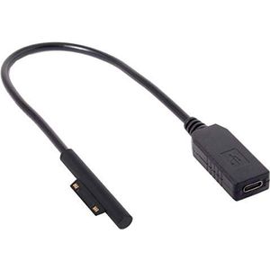 Systeem-S USB 3.1 type C oplaadkabel voor Microsoft Surface Pro 3 4 5 6 Book 12V-15V 150cm