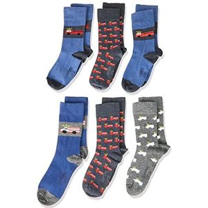 camano Sokken  donkerblauw / grijs / rood / wit