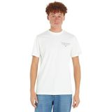 Tommy Jeans Heren Slim Esstnl Graphic Tee Ext S/S T-Shirts, Wit, 6XL, Wit, 6XL grote maten tall