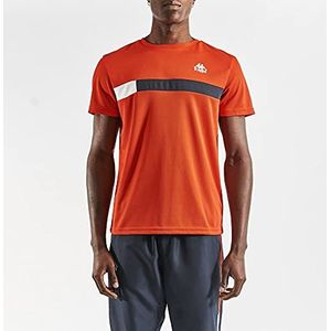 Kappa Impro T-shirt, heren, blauw/neongeel, S