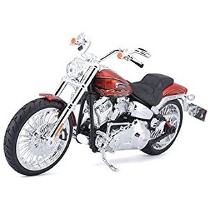 Maisto Harley-Davidson CVO Breakout '14: Motorfietsmodel 1:12, met stuur, beweegbare standaard en vrij rollende wielen, 17 cm, oranje (532327)