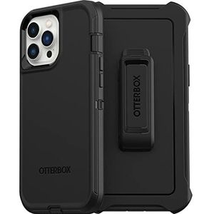 OtterBox Defender Case voor iPhone 13 Pro Max/iPhone 12 Pro Max, Schokbestendig, Valbestendig, Ultra-robuust, Beschermhoes, 4x Getest volgens Militaire Standaard, Zwart, Geen Retailverpakking