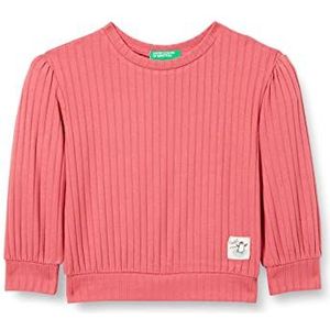 United Colors of Benetton Sweatshirt met lange mouwen en ronde hals voor meisjes en meisjes, roze malaga 28v, 3 jaar