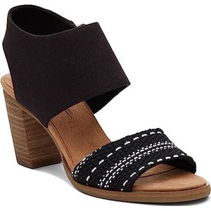 TOMS Dames Mallorca Cutout Hoge Hak Sandalen, Zwart, 41 EU