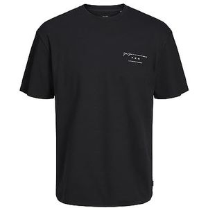 JACK & JONES Heren T-shirt Logo, zwart, L