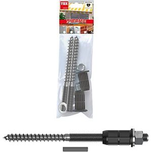 TOX 073671061 Thermo Proof Wood Heavy Duty Afstandmontagesysteem, zilver, M12 x 170 mm