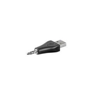 MicroConnect USB/3,5 mm – adapter voor kabel (USB, 3,5 mm, mannelijk/mannelijk, zwart, metallisch)