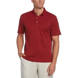 Cubavera Heren Essential Textured Performance Polo Shirt (maat Small-5x Big & Tall), Fietsen Rood, XL