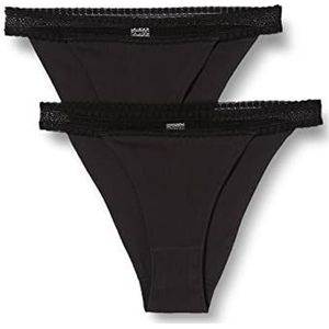 Sloggi Sloggi GO Ribbed Tanga C2P Ondergoed voor dames, zwart, S