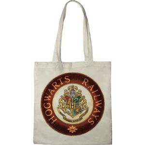 HARRY POTTER Tote Bag, Hogwarts, Referentie: BWHAPOMBB002, Ecru, 38 x 40 cm
