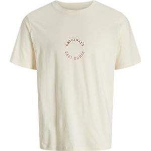 JACK & JONES Jorbillyburg Minimal Tee Ss Crew Neck, antiek wit., L