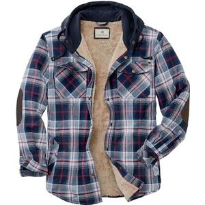 Legendary Whitetails Overhemdjas van flanel met capuchon voor heren, met voering van sherpa, voor kamperen, ‘s nachts, M