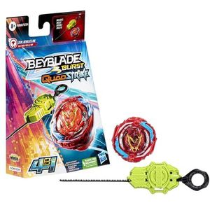 Beyblade Burst QuadStrike Zeal Achilles A8, draaitol-starterspack, gevechtsspel met tol en launcher, speelgoedset voor kinderen