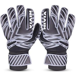 Nivia Spider Goalkeeper Hand Gloves (Black, M) | for Men & Women | for Football, Soccer goalkeeping