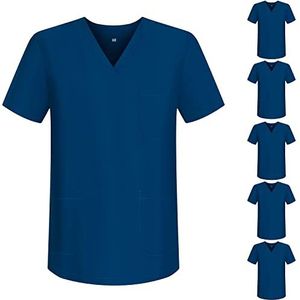 MISEMIYA - Set van 6 stuks - Sanitaire kippenuniform voor Mexico verpleegsters, marineblauw 68, XS