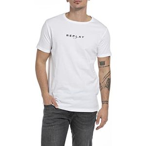 Replay T-shirt voor heren, Optical White 001, XS