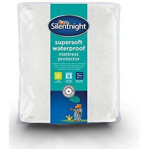 Silentnight superzachte en waterdichte microvezel matrasbeschermer, wit, microvezel, wit, King