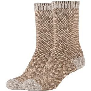 Camano Dames Online Women Cosy Soft Cashmere 2-pack sokken, Nature, 35/38, natuur, 35 EU