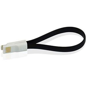 Mini-kabel, magnetisch, voor iPhone 11 Pro, oplader, USB, Apple magneet, sleutelhanger, 25 cm, zwart