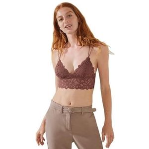 Women'secret Bralette driehoekige bh blauw, middenbruin, L voor dames, Lichtbruin, L