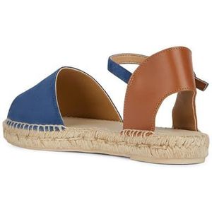 Geox D Lampedusa B, sandalen met sleehak voor dames, avio cognac, 41 EU