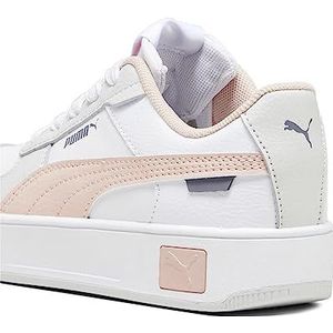 PUMA Carina Street Ps Sneakers voor meisjes, Witte Rose Dust Veer Grijs Roze, 32 EU